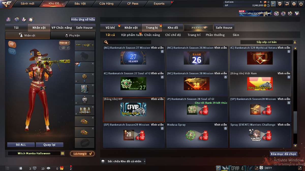 shop acc cf uy tin gia re